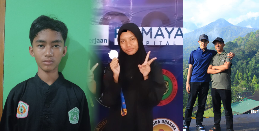 Kolase foto santri Pagar Nusa yang masuk melalui jalur prestasi